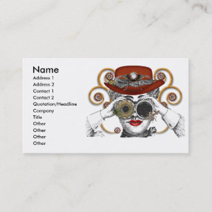 looking steampunked steampunk dude business card