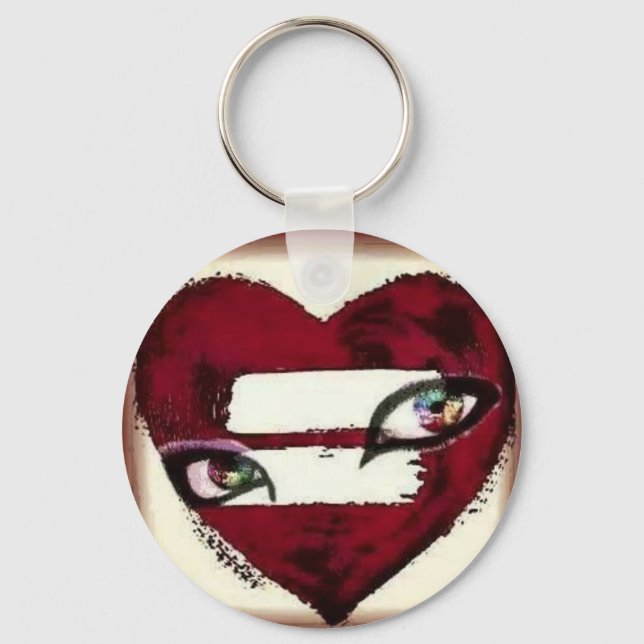 Looking Through The Eyes of a Lesbian Keychain (Front)