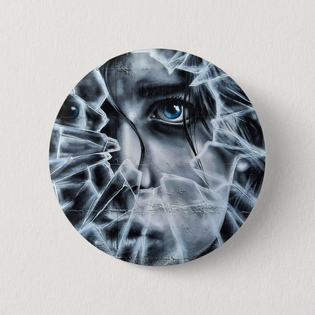 Looking thru the shattered window button (Front)