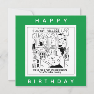 Looking to Buy Affordable Housing Cartoon Card