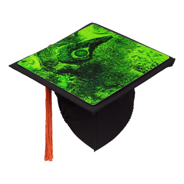 looking to green graduation cap topper (Angled)