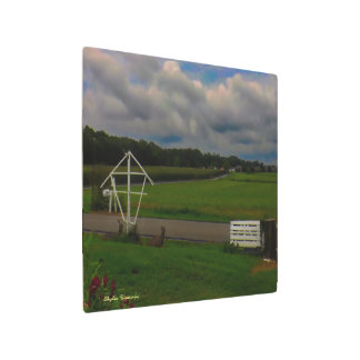 Looking Toward the Hills Metal Print