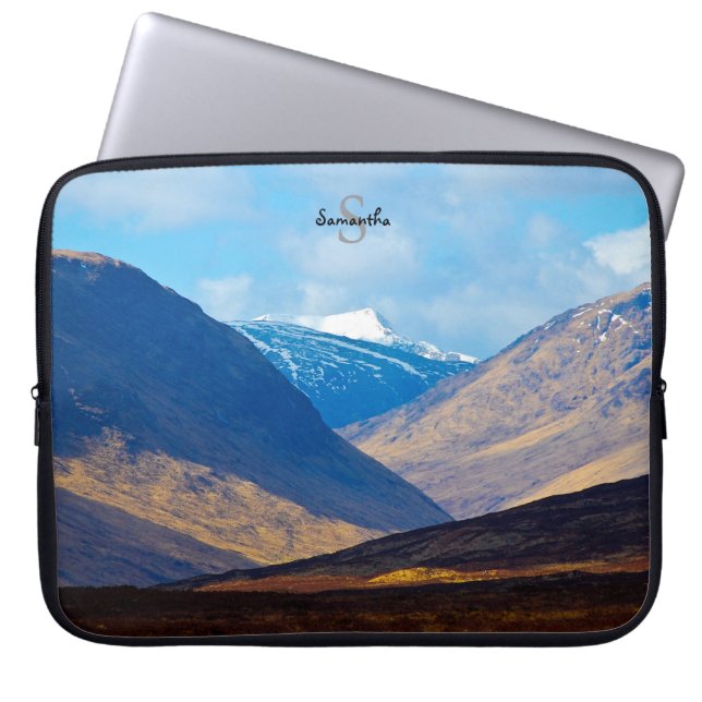 Looking towards Glen Etive Neoprene laptop sleeve (Front)
