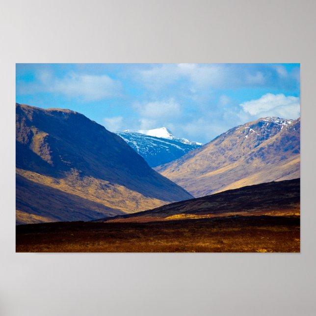 Looking towards Glen Etive, Scotland Poster (Front)