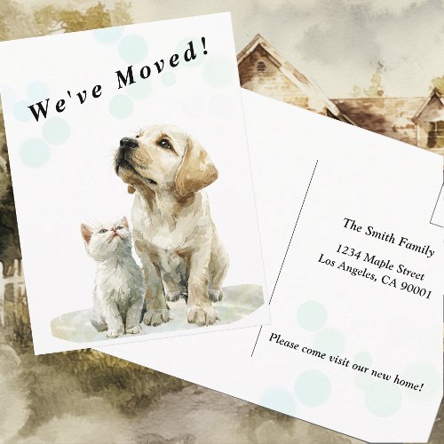 Looking Up at You – Moving Announcement 3 Postcard