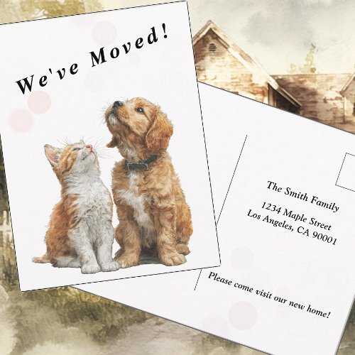 Looking Up at You – Moving Announcement Postcard