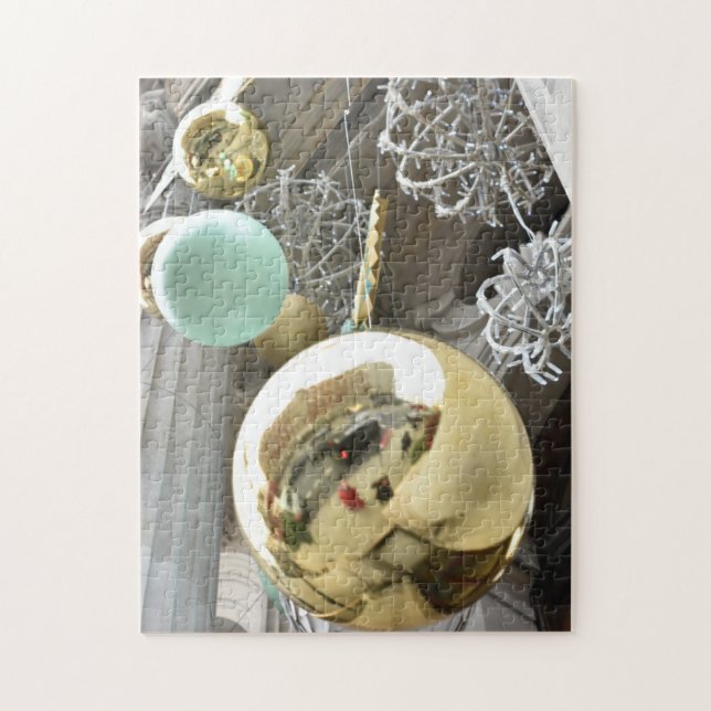 Looking Up, Christmas Balls, Knightsbridge, London Jigsaw Puzzle (Vertical)