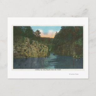 Looking up Long Rapids from the Flume Postcard