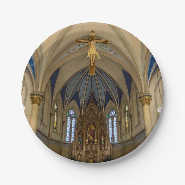 Looking Up St Peter Altar Paper Plates (Front)