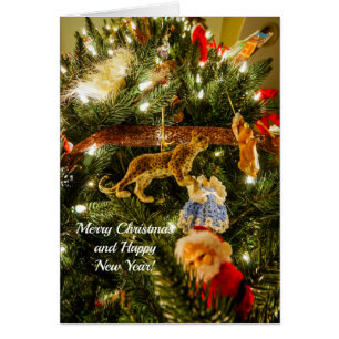Looking Up The Christmas Tree Card