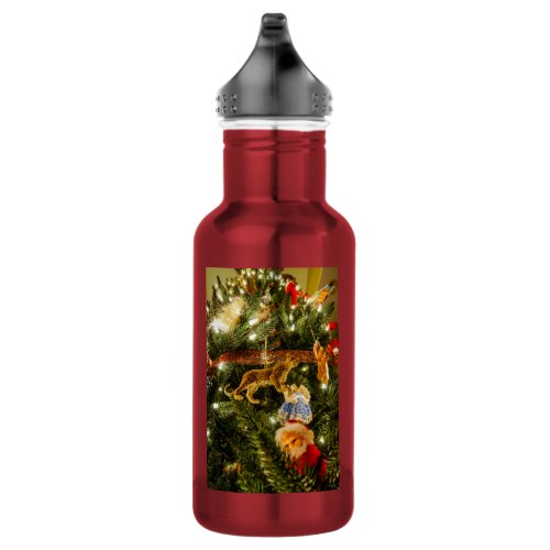 Looking Up The Christmas Tree Stainless Steel Wate Water Bottle