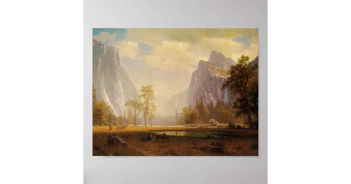 Looking Up the Yosemite Valley - Albert Bierstadt Poster | Zazzle