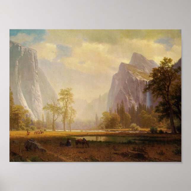 Looking Up the Yosemite Valley - Albert Bierstadt Poster (Front)
