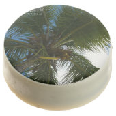 Looking Up to Coconut Palm Tree Tropical Nature Chocolate Covered Oreo (Angled)