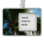 Looking Up to Coconut Palm Tree Tropical Nature Christmas Ornament