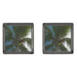 Looking Up to Coconut Palm Tree Tropical Nature Cufflinks