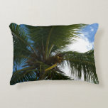 Looking Up to Coconut Palm Tree Tropical Nature Decorative Pillow
