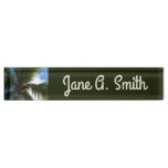 Looking Up to Coconut Palm Tree Tropical Nature Desk Name Plate