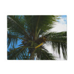 Looking Up to Coconut Palm Tree Tropical Nature Doormat
