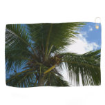 Looking Up to Coconut Palm Tree Tropical Nature Golf Towel