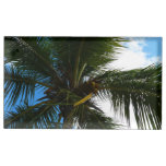Looking Up to Coconut Palm Tree Tropical Nature Place Card Holder