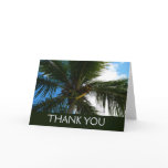 Looking Up to Coconut Palm Tree Tropical Nature Thank You Card
