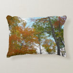 Looking Up to Fall Leaves I Colorful Fall Foliage Accent Pillow