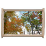 Looking Up to Fall Leaves I Colorful Fall Foliage Serving Tray