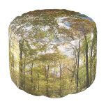 Looking Up to Fall Leaves II Autumn Nature Pouf