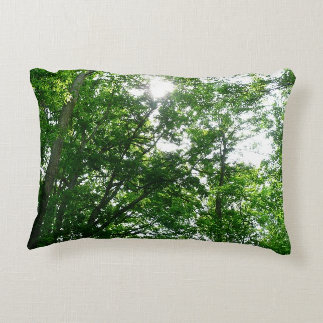 Looking Up to Summer Trees Accent Pillow (Back)