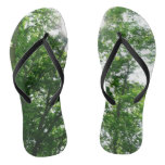 Looking Up to Summer Trees Flip Flops