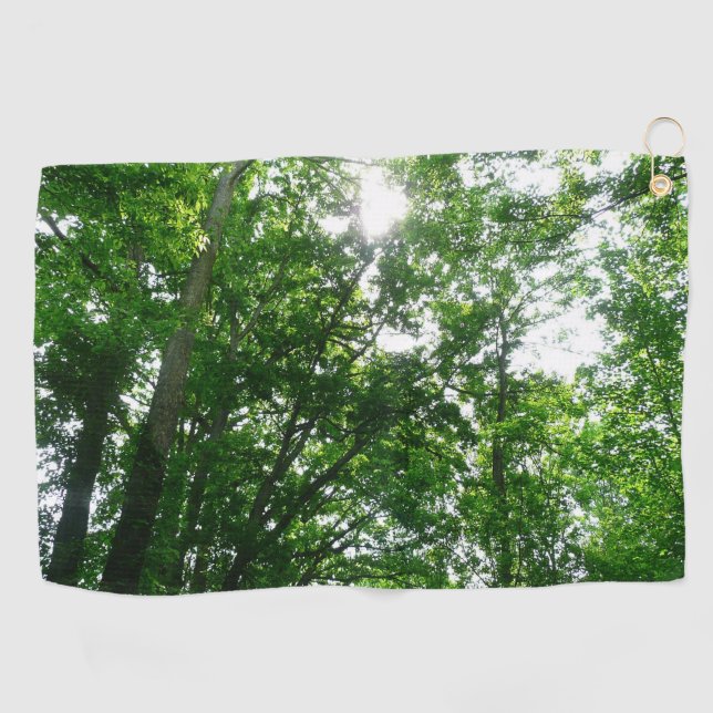 Looking Up to Summer Trees Golf Towel (Horizontal)