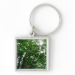Looking Up to Summer Trees Keychain