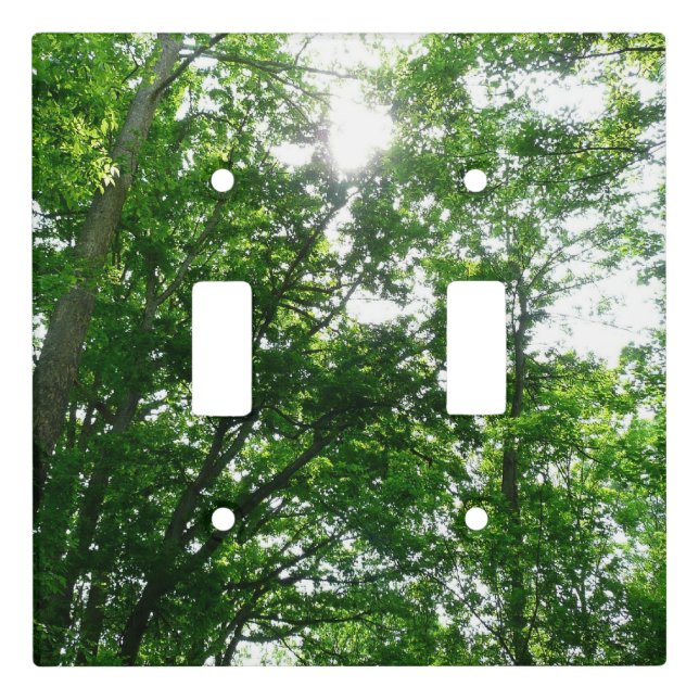 Looking Up to Summer Trees Light Switch Cover (Front)