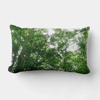 Looking Up to Summer Trees Lumbar Pillow