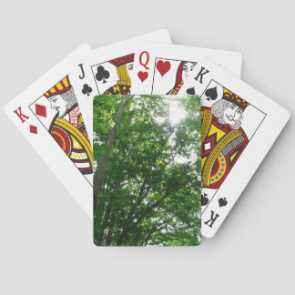 Looking Up to Summer Trees Poker Cards