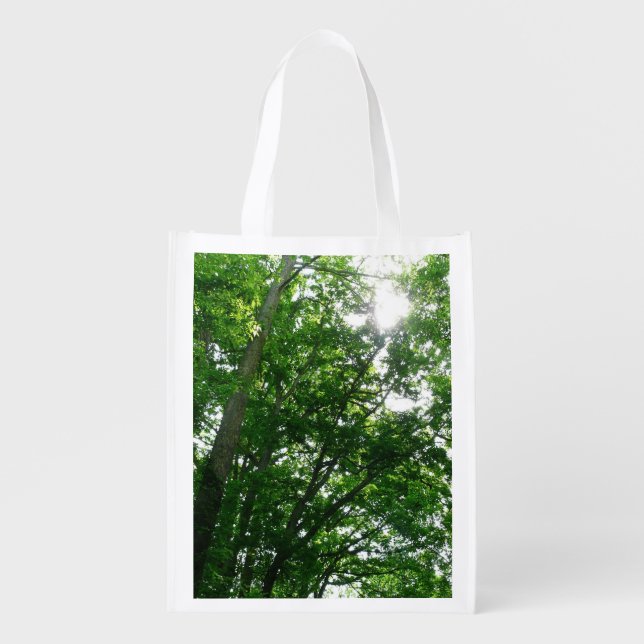 Looking Up to Summer Trees Reusable Grocery Bag (Front)