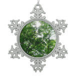 Looking Up to Summer Trees Snowflake Pewter Christmas Ornament