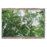 Looking Up to Summer Trees Throw Blanket