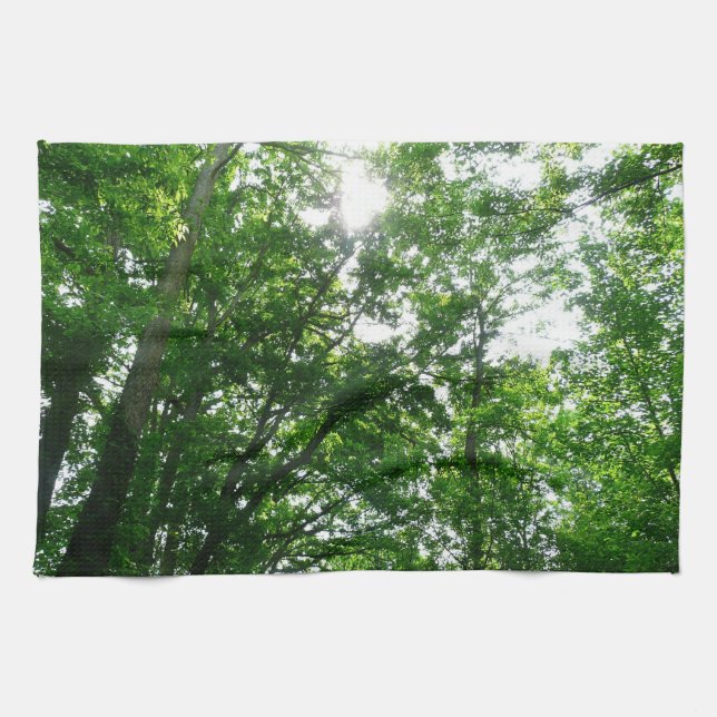 Looking Up to Summer Trees Towel (Horizontal)