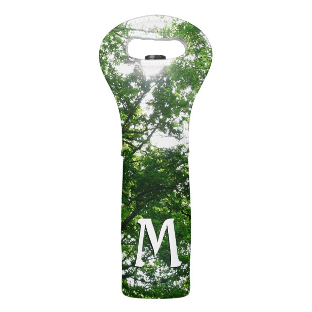 Looking Up to Summer Trees Wine Bag (Front)