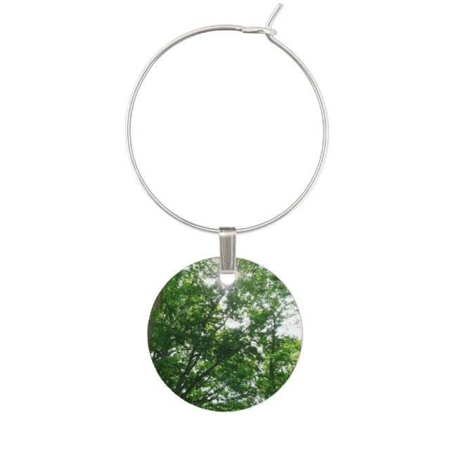 Looking Up to Summer Trees Wine Charm (Front)