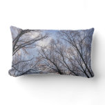 Looking Up to Winter Morning Trees Lumbar Pillow