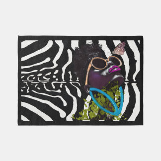 LOOKING UP ZEBRA OUTDOOR RUG