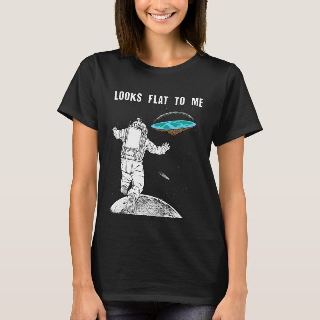 Looks Flat To Me Flat Earth Map Conspiracy  1 T-Shirt (Front)