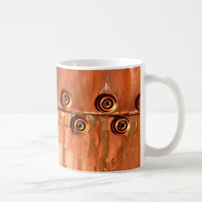 Looks like Copper with Rivets Grungy Texture Coffee Mug