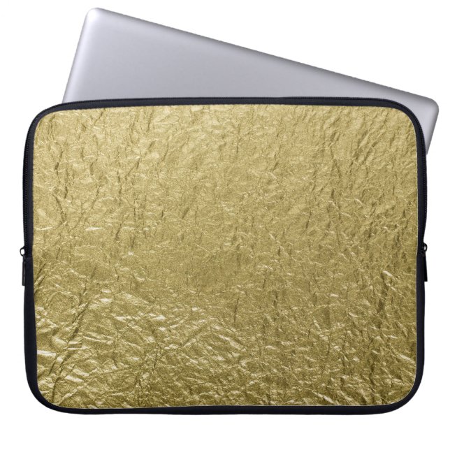 Looks like Gold Leaf on a laptop sleeve (Front)