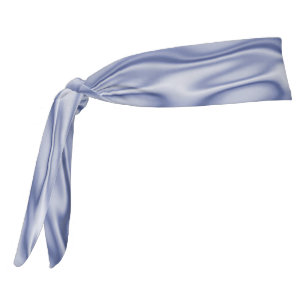 Looks Like Ruched Blue Faux Satin Fabric Tie Headband