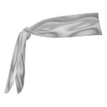 Looks Like Ruched Silver Gray Faux Satin Fabric Tie Headband at Zazzle