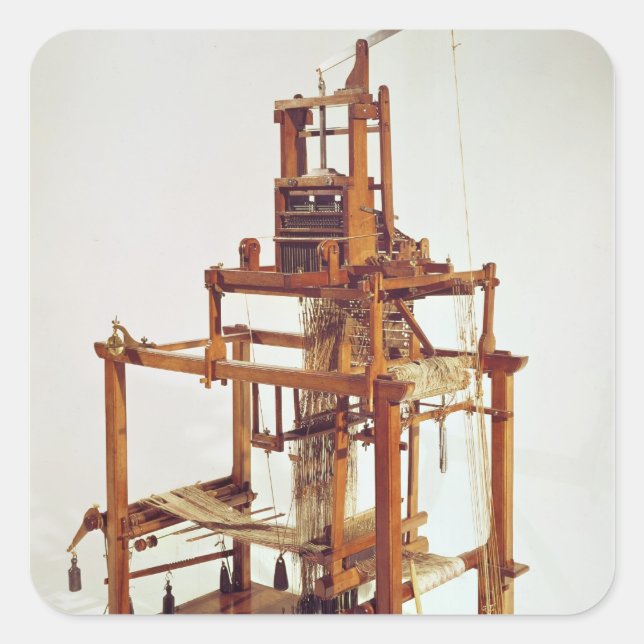 Loom designed by Joseph Marie Jacquard Square Sticker (Front)